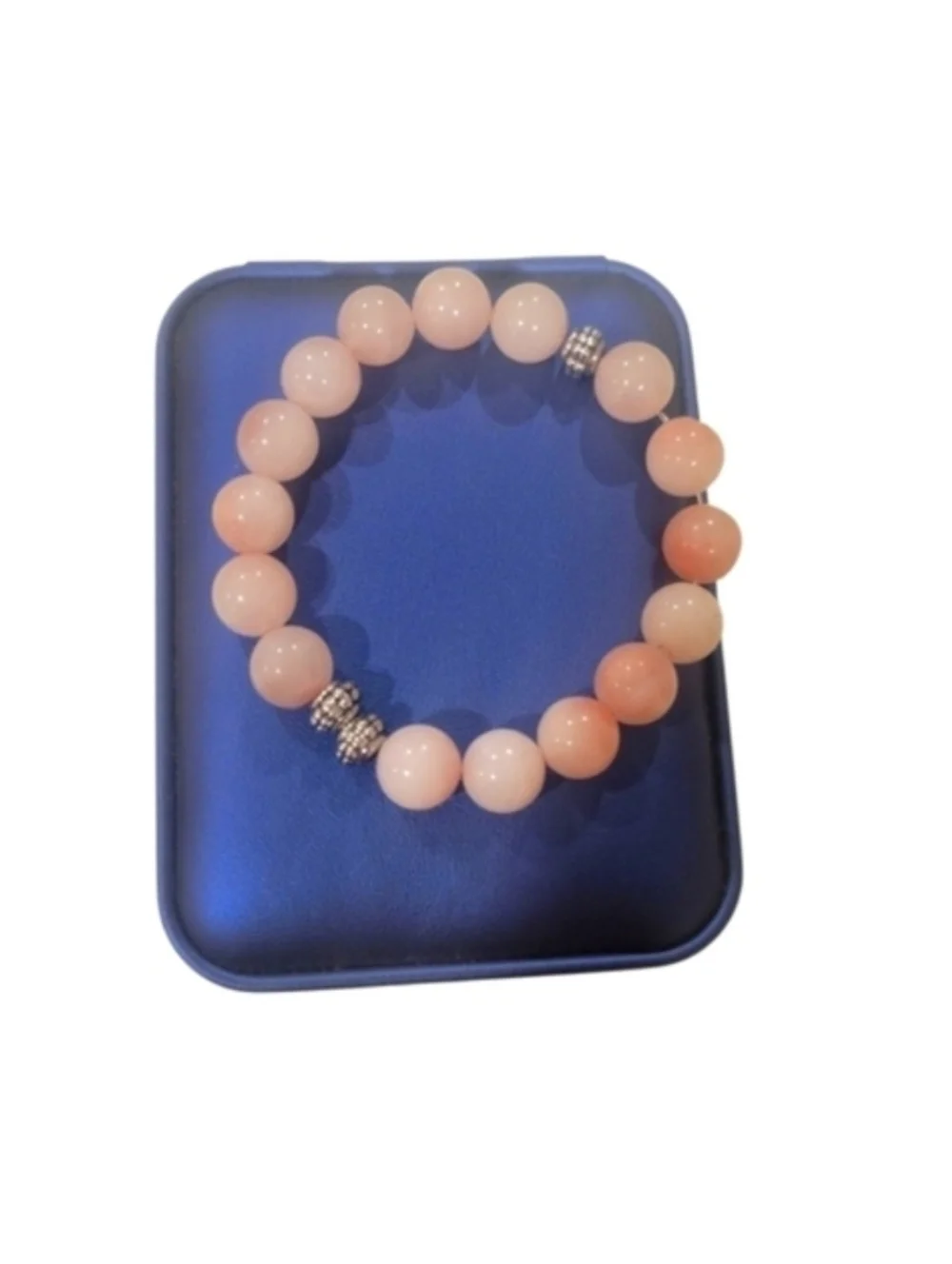 Pink Beaded Bracelet With Jewels - Picture 2 of 3